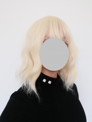 NAUJIENA! perukas nr. 1158(4) (banguotas blond su kirpčiukais, ilgis 38cm)